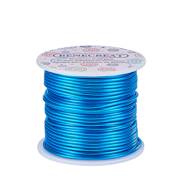 

PandaHall BENECREAT 12 Gauge(2mm) Aluminum Wire 100FT(30m) Anodized Jewelry Craft Making Beading Floral Colored Aluminum Craft Wire -..., Blue