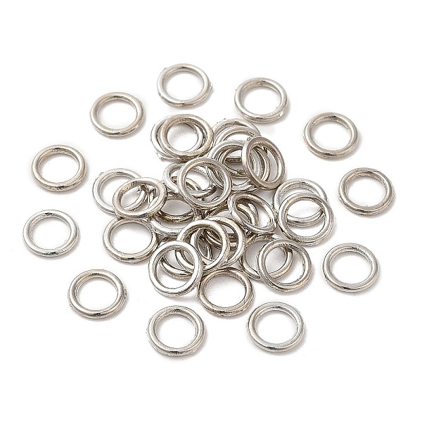 

PandaHall Alloy Jump Rings, Round Ring, Platinum, 6x1mm, 18 Gauge, Inner Diameter: 3.8mm Alloy Ring