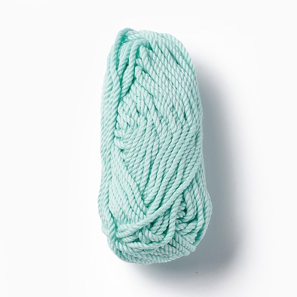 

PandaHall 3-Ply Polyester Luminous Yarn, Glow in The Dark Yarn, for Knitting & Crochet, Cyan, 1/8 inch(3mm), about 27.34 Yards(25m)/Bundle...