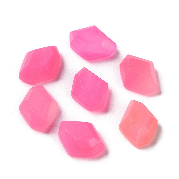 

PandaHall Dyed Natuarl Pink Agate Beads, No Hole, Faceted Rhombus, 14x10.5x5.5mm Natural Agate Rhombus