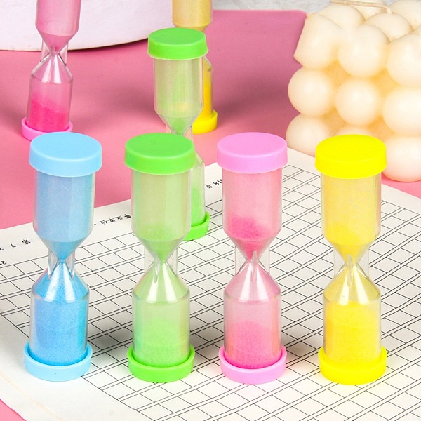 

PandaHall Plastic Hourglass Sand Display Decorations, for Kitchen Office Desk Book Shelf Cabinet Home Decor, Mixed Color, 19.5~20x71mm..., Multicolor