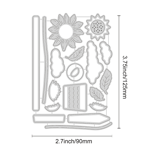 

PandaHall Carbon Steel Cutting Dies Stencils, for DIY Scrapbooking/Photo Album, Decorative Embossing DIY Paper Card, Sunflower Pattern...