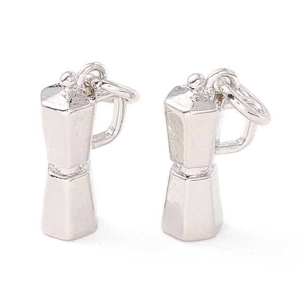 

PandaHall Brass Pendants, with Jump Rings, Cadmium Free & Lead Free, Long-Lasting Plated, Coffee Pot, Platinum, 13x7x4mm, Hole: 3mm Brass...