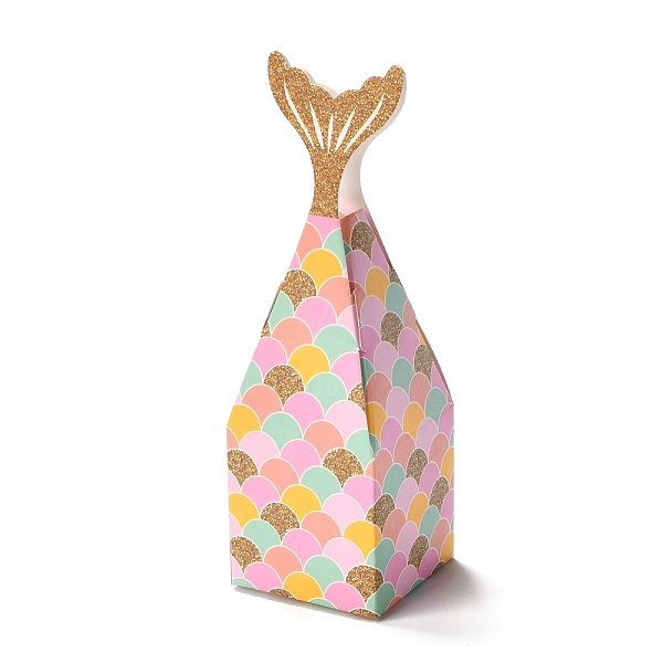 

PandaHall Paper Candy Boxes, Jewelry Candy Wedding Party Gift Packaging Boxes, Rectangle with Fishtail Shape, Gold, 5x5x16cm Paper Rectangle...