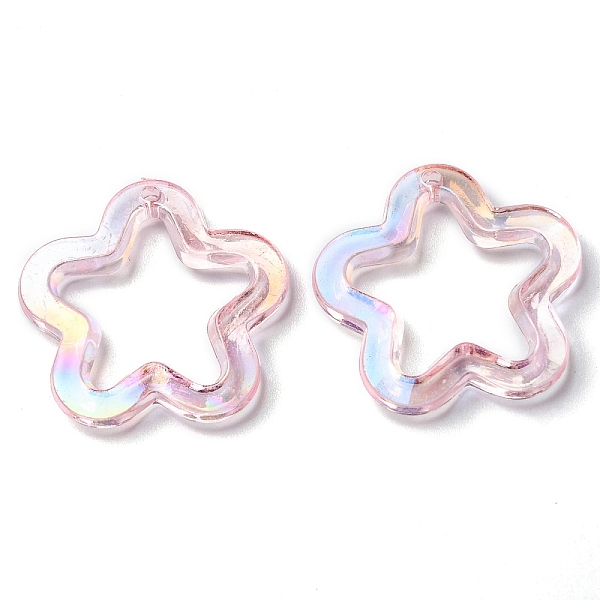 

PandaHall Transparent Acrylic Pendants, Star, Pink, 30x30.5x5mm, Hole: 1.8mm Acrylic Star Pink