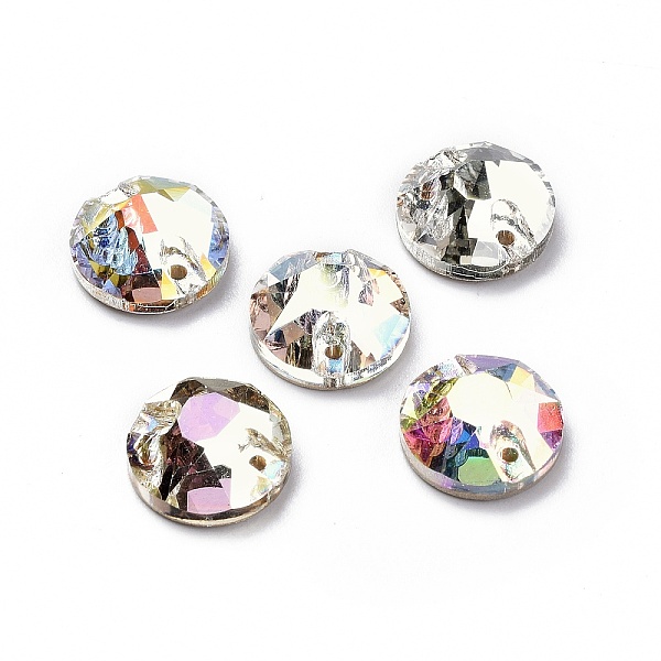 

PandaHall Flat Round Shape Sew on Rhinestone, K5 Glass Rhinestone, 2-Hole Link, Plated Flat Back, Sewing Craft Decoration, Mixed Color..., Multicolor