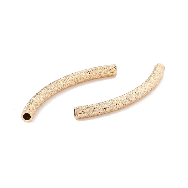 

PandaHall Brass Curved Tube Beads, Curved Tube Noodle Beads, Round Hole,Cadmium Free & Lead Free & Nickle Free, Real 18K Gold Plated...