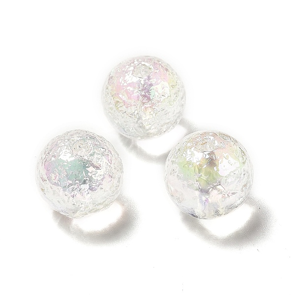 

PandaHall UV Plating Transparent Acrylic Beads, AB Color Plated, Round, Clear, 13.5x13mm, Hole: 2mm Acrylic Round Clear