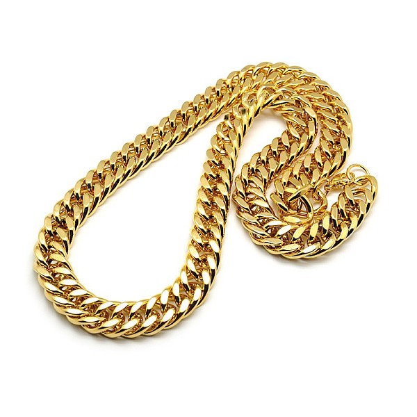 Fashionable 304 Stainless Steel Cuban Link Chain Necklaces