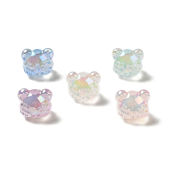 

PandaHall UV Plating Rainbow Iridescent Acrylic Beads, Bear Head with Dollar Sign, Mixed Color, 13.5x16x13.5mm, Hole: 3.5mm Acrylic Bear..., Multicolor