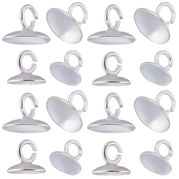 

PandaHall Beebeecraft 20pcs 2 size 925 Sterling Silver Pendant Bails, For Globe Glass Bubble Cover Pendants, Silver, 4~4.5x4~6mm, Hole: 2mm...