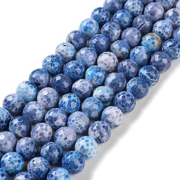 Natural Fire Crackle Agate Beads Strands