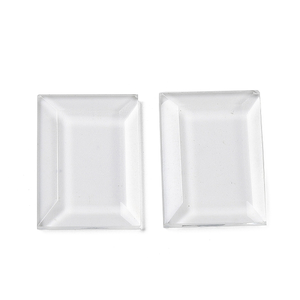 

PandaHall Glass Cabochons, Flat Back, Faceted, Rectangle, Clear, 29x20.5x4mm Glass Rectangle Clear