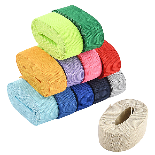BENECREAT 30m/32.8Yard 25mm/1 Wide Ribbon Elastic Stretch Sewing Craft Elastic Band For Hair Ties Headbands