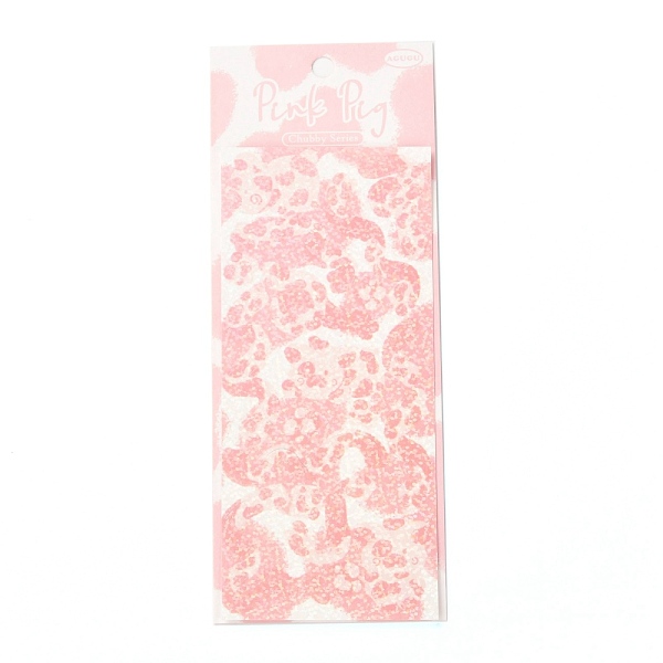 

PandaHall Laser Paper Stickers, for DIY Scrapbooking, Photo Album Decoration, Pig Pattern, 14.5~14.6x6.4~6.6x0.02cm Paper Pig