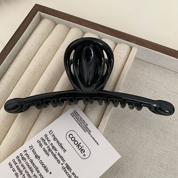 

PandaHall Plastic Large Claw Hair Clips, for Women Girls Thick Hair, Black, 128x45mm Plastic Rectangle Black