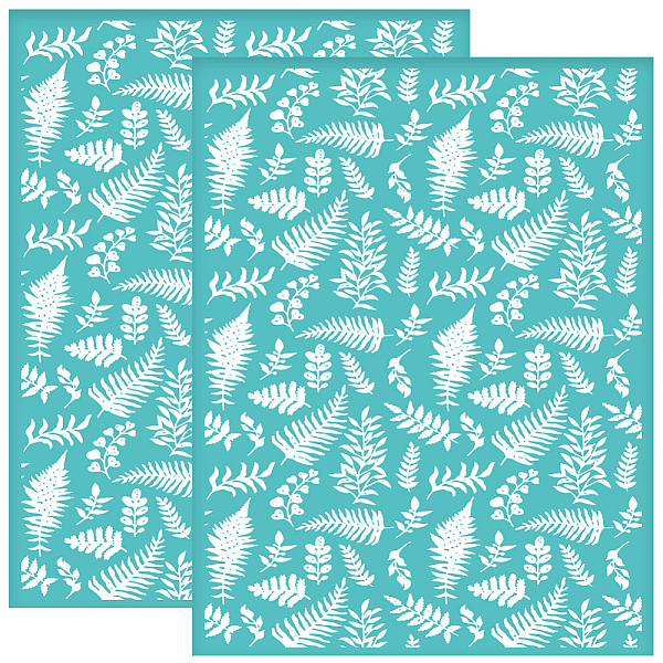 

PandaHall Self-Adhesive Silk Screen Printing Stencil, for Painting on Wood, DIY Decoration T-Shirt Fabric, Turquoise, Plants Pattern...