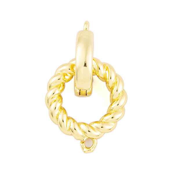 

PandaHall Rack Plating Brass Fold Over Clasps, Cadmium Free & Lead Free, Long-Lasting Plated, Ring, Real 18K Gold Plated, 26mm, Hole: 1.4mm...