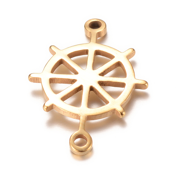 

PandaHall 201 Stainless Steel Links connectors, Helm, Golden, 20x14x1mm, Hole: 1mm 201 Stainless Steel Anchor & Helm
