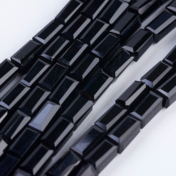 

PandaHall Opaque Glass Beads Strands, Faceted, Cuboid, Black, 6.5~7x3~3.5x3~3.5mm, Hole: 0.5mm, about 80pcs/strand, 20.6~22 inch(52.5~56cm)...