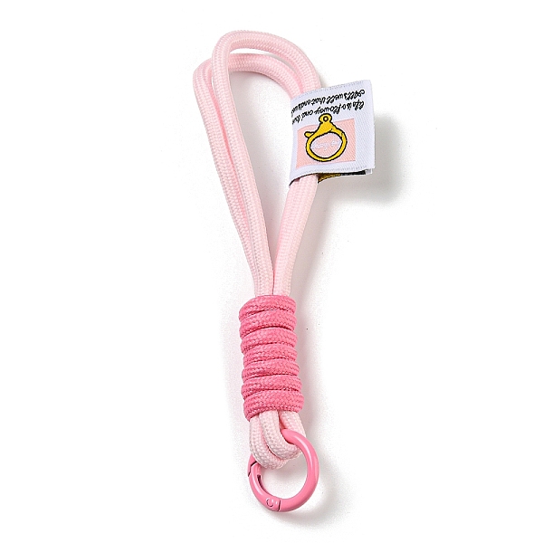 

PandaHall Polyester Keychains, with Zinc Alloy Ring, Pink, 14.2~15.8cm Alloy Pink