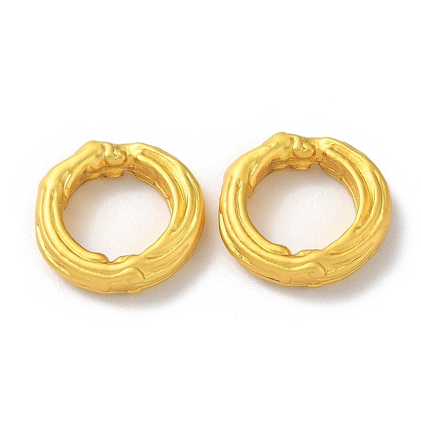 

PandaHall Rack Plating Alloy Linking Rings, Cadmium Free & Lead Free, Textured Round Ring, Matte Gold Color, 12~13x3mm, Inner Diameter: 8mm...