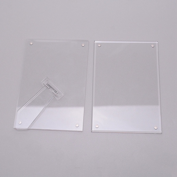 

PandaHall Acrylic Photo Frame Stand, with Magnetic, Rectangle, Clear, 152x102x12mm Acrylic Rectangle Clear
