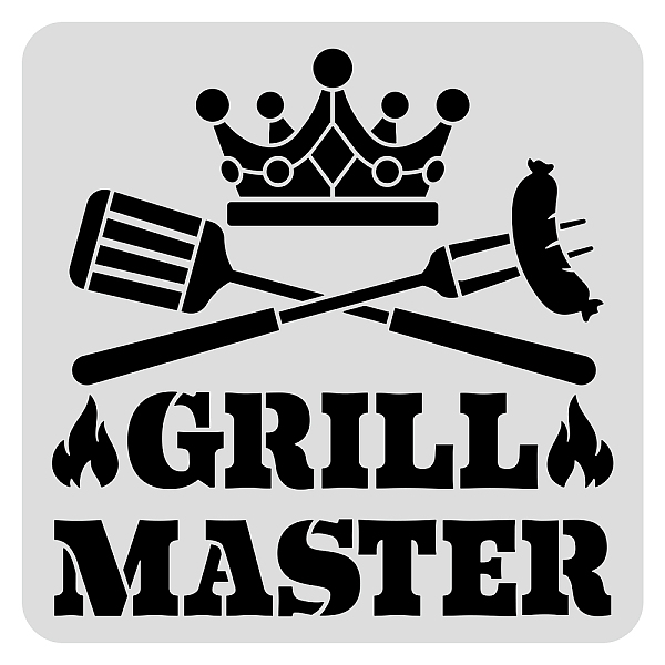 PandaHall BENECREAT 12x12 Inch Crown Painting Stencils Summer Theme Plastic Template Stencils for Art Painting on Wood, Scrabooking...