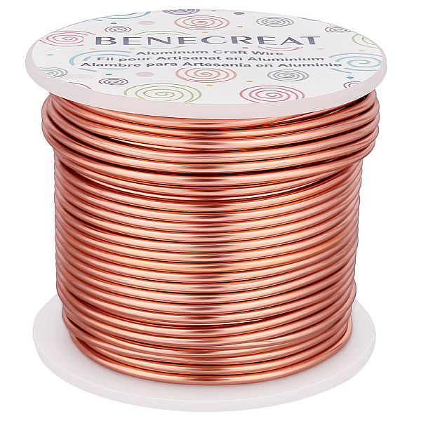 

PandaHall BENECREAT 12 17 18 Gauge Aluminum Wire (12 Gauge,100FT) Anodized Jewelry Craft Making Beading Floral Colored Aluminum Craft Wire -..., Red