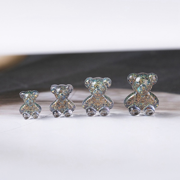 

PandaHall Aurora Colorful Resin Nail Art Decoratio, 3D Bear Shape, for Jewelry Making Nail Art Design, Dark Gray, 9x7.5x4.5mm Resin Bear