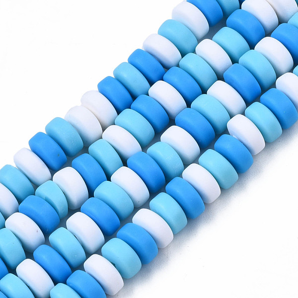 

PandaHall Handmade Polymer Clay Beads Strands, for DIY Jewelry Crafts Supplies, Flat Round, Deep Sky Blue, 6~7x3mm, Hole: 1.5mm, about...
