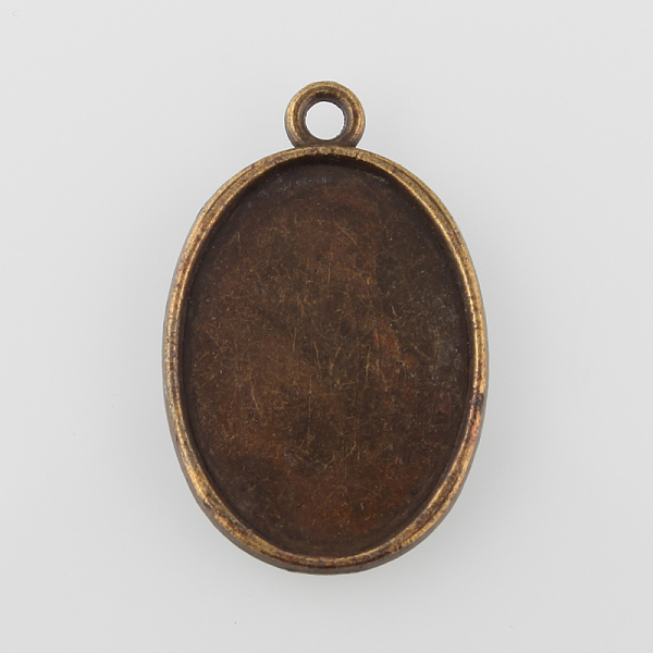 

PandaHall Oval Alloy Pendant Cabochon Settings, Plain Edge Bezel Cups, Cadmium Free & Nickel Free & Lead Free, Antique Bronze, Tray: 25x18mm...