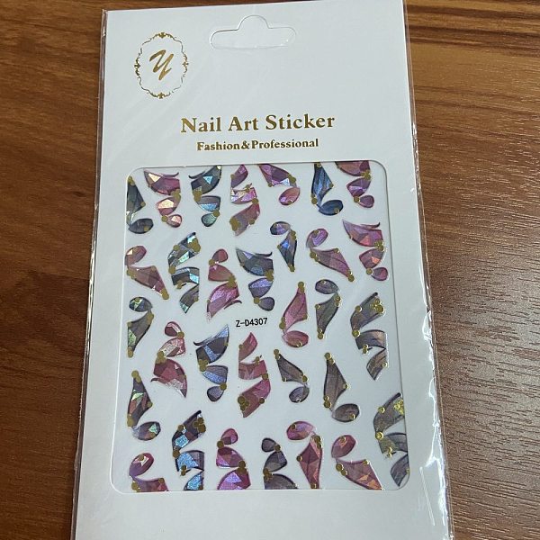 

PandaHall Shining Laser Ribbon Nail Decals Stickers, Self-Adhesive Nail Design Art, for Nail Toenails Tips Decorations, Cerise, 10.3x8cm..., Red