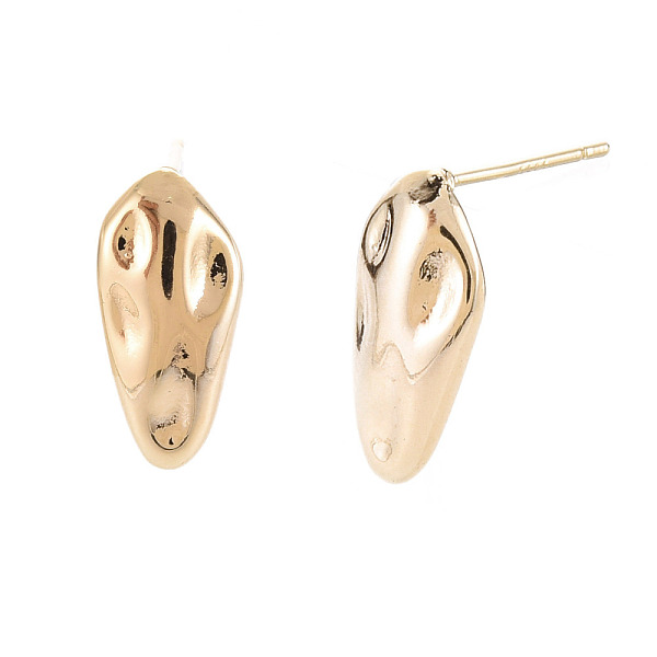 

PandaHall Brass Earring Findings, with Loop, Nickel Free, Real 18K Gold Plated, 16.5x7.5mm, Hole: 1.4mm, Pin: 0.7mm Brass Others