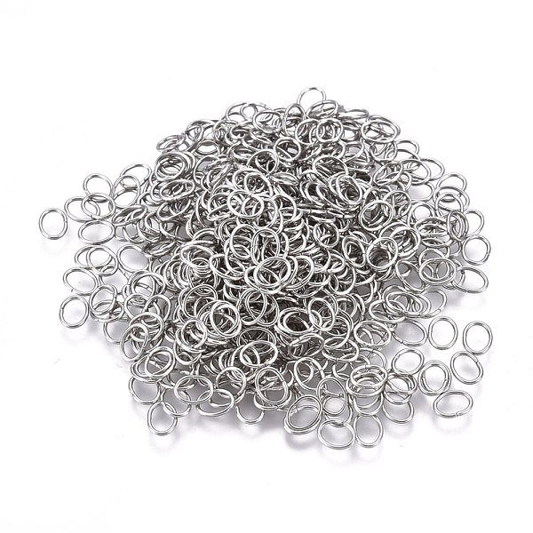 

PandaHall 304 Stainless Steel Jump Rings, Open Jump Rings, Oval, Stainless Steel Color, 24 Gauge, 4.5x3.5x0.5mm, Inner Diameter: 2.5x3.5mm...