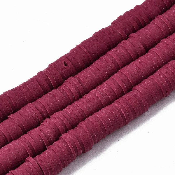 

PandaHall Handmade Polymer Clay Beads Strands, for DIY Jewelry Crafts Supplies, Heishi Beads, Disc/Flat Round, Brown, 8x0.5~1mm, Hole: 2mm...