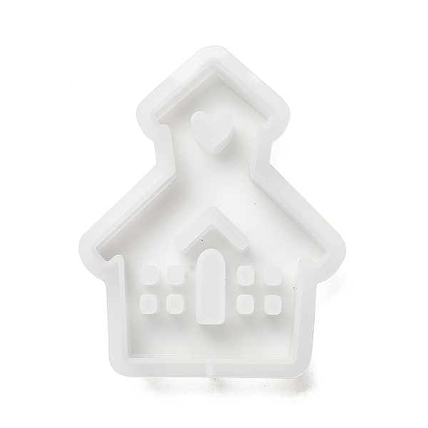 DIY House With Heart Pattern Candle Silicone Molds