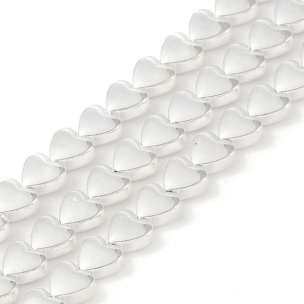 

PandaHall Electroplated Synthetic Non-Magnetic Hematite Beads Strands, Heart, Silver Plated, 6x6x3mm, Hole: 0.9mm, about 73pcs/strand...