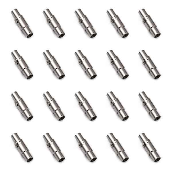 

PandaHall 304 Stainless Steel Locking Tube Magnetic Clasps, Column, Stainless Steel Color, 16.5x5mm, Hole: 3mm 304 Stainless Steel Column