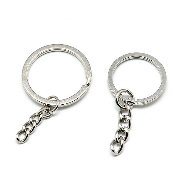 

PandaHall Iron Split Key Rings, Keychain Clasp Findings, Platinum, 51mm Iron Ring