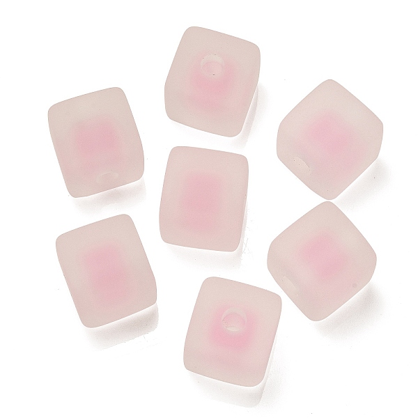 

PandaHall Frosted Acrylic European Beads, Bead in Bead, Cube, Pink, 13.5x13.5x13.5mm, Hole: 4mm Acrylic Cube Pink