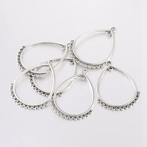 

PandaHall Tibetan Style Connectors, Zinc Alloy Connectors, Lead Free,Cadmium Free and Nickel Free, teardrop, Antique Silver, 47mm long, 36mm...