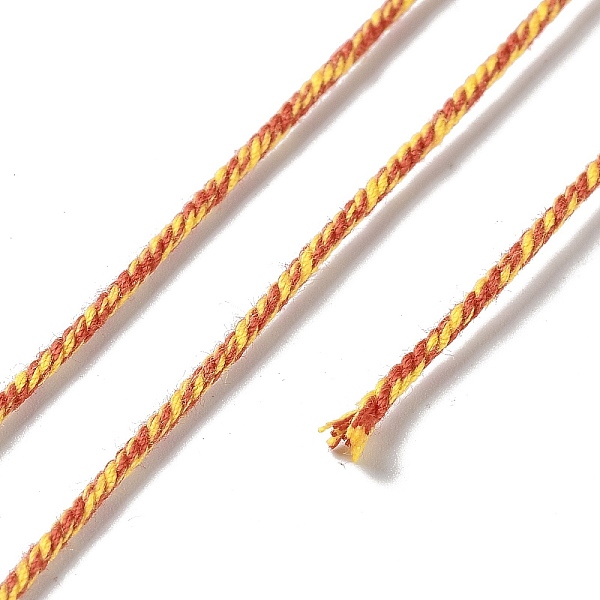 

PandaHall Polyester Twisted Cord, Round, for DIY Jewelry Making, Yellow, 1.2mm, about 38.28 Yards(35m)/Roll Polyester Yellow