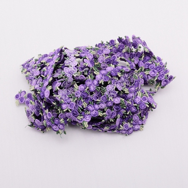 

PandaHall Flower Polyester Trim Ribbon, for Curtain Lace Trimmings, Purple, 3/4 inch(20mm) Polyester Flower Purple