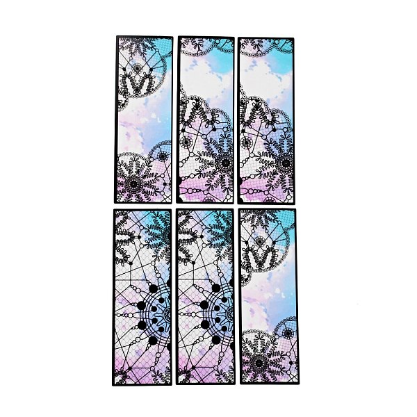 

PandaHall 6Pcs 3 Styles Transparent PVC Snowflake Bookmark, for Reading, Stationery Supplies, Rectangle, Colorful, 12x4x0.01cm, 2pcs/style...