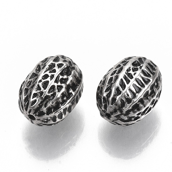 

PandaHall CCB Plastic Beads, Oval, Antique Silver, 16x11.5mm, Hole: 1.2mm, about 360pcs/500g Plastic Oval