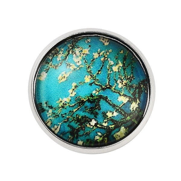 

PandaHall Round Glass Brooches, Platinum Plated Zinc Alloy Pins, for Backpack, Tree, 18x5.5mm Glass Tree