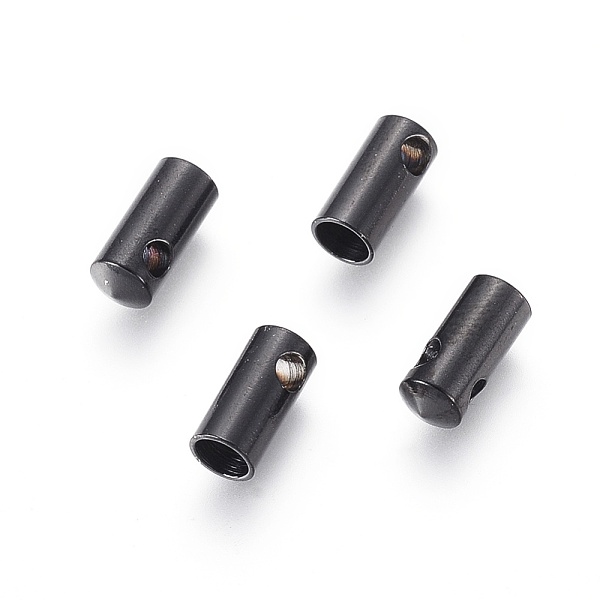 

PandaHall 304 Stainless Steel Cord Ends, End Caps, Column, Electrophoresis Black, 8.5x3.8mm, Hole: 1.8mm, Inner Diameter: 3mm 304 Stainless...