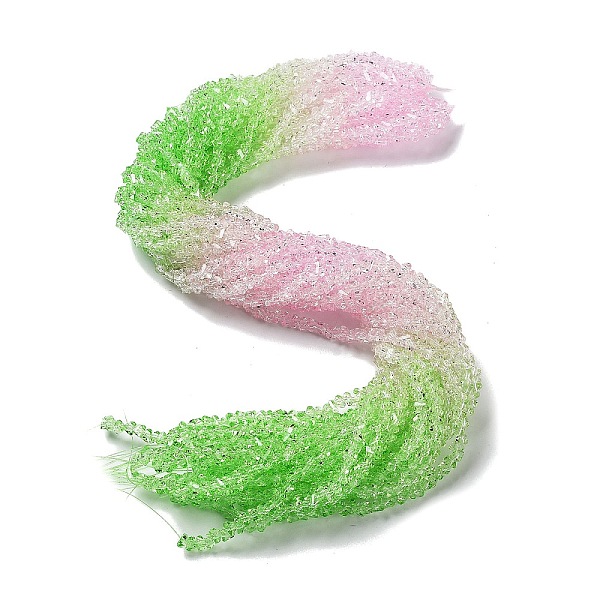 

PandaHall Transparent Glass Bead Strands, Segmented Multi-color Beads, Triangle, Light Green, 4.5x4.5x3mm, Hole: 0.9mm, about 142pcs/strand...