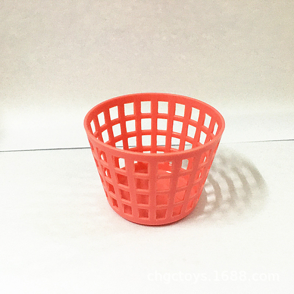 PandaHall Plastic Doll Laundry Basket Basket, Doll Accessories Supplies, Orange Red, 45x32mm Plastic Column